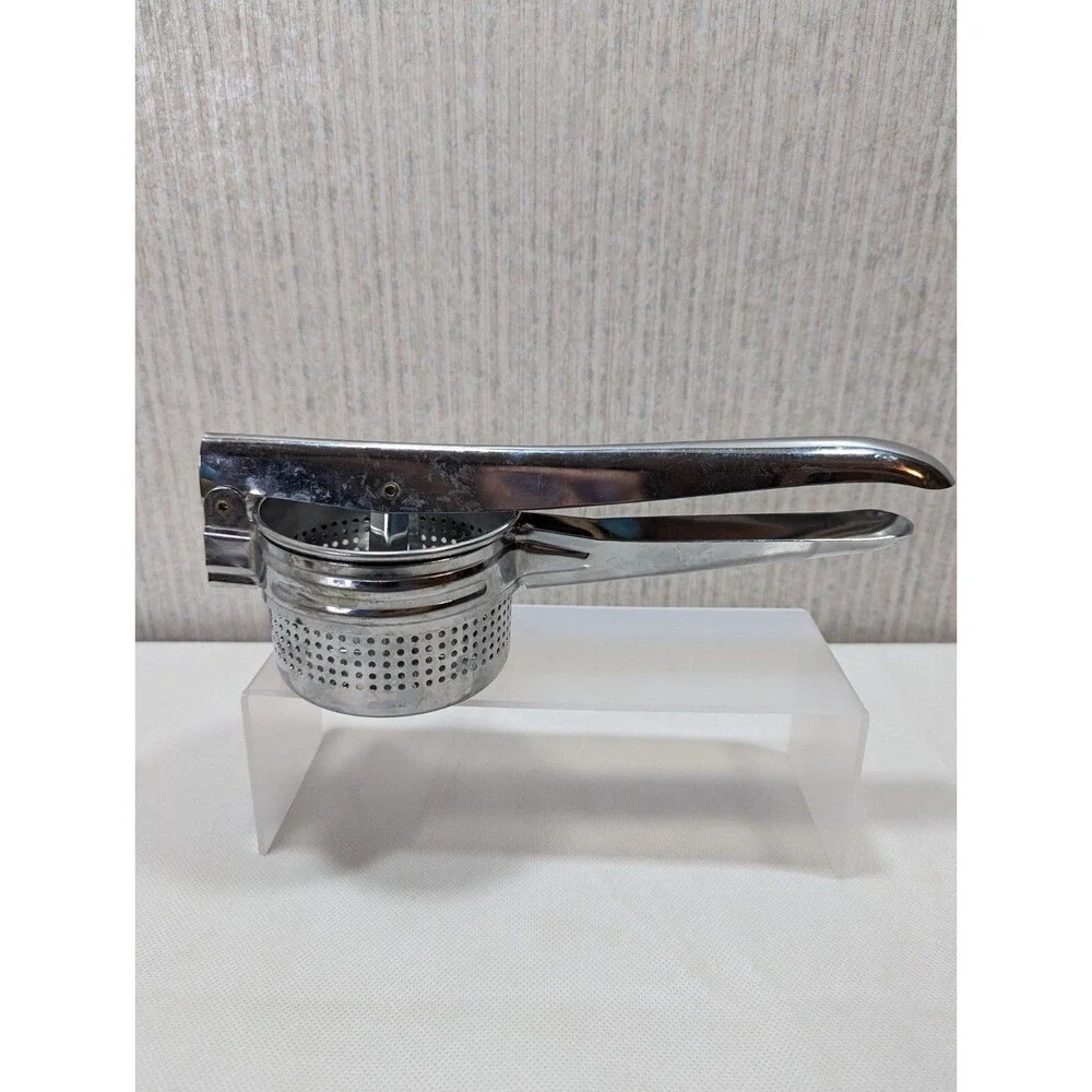 POTATO MASHER RICER - STAINLESS STEEL - FRUIT PRESS JUICER EXCELLENT Condition